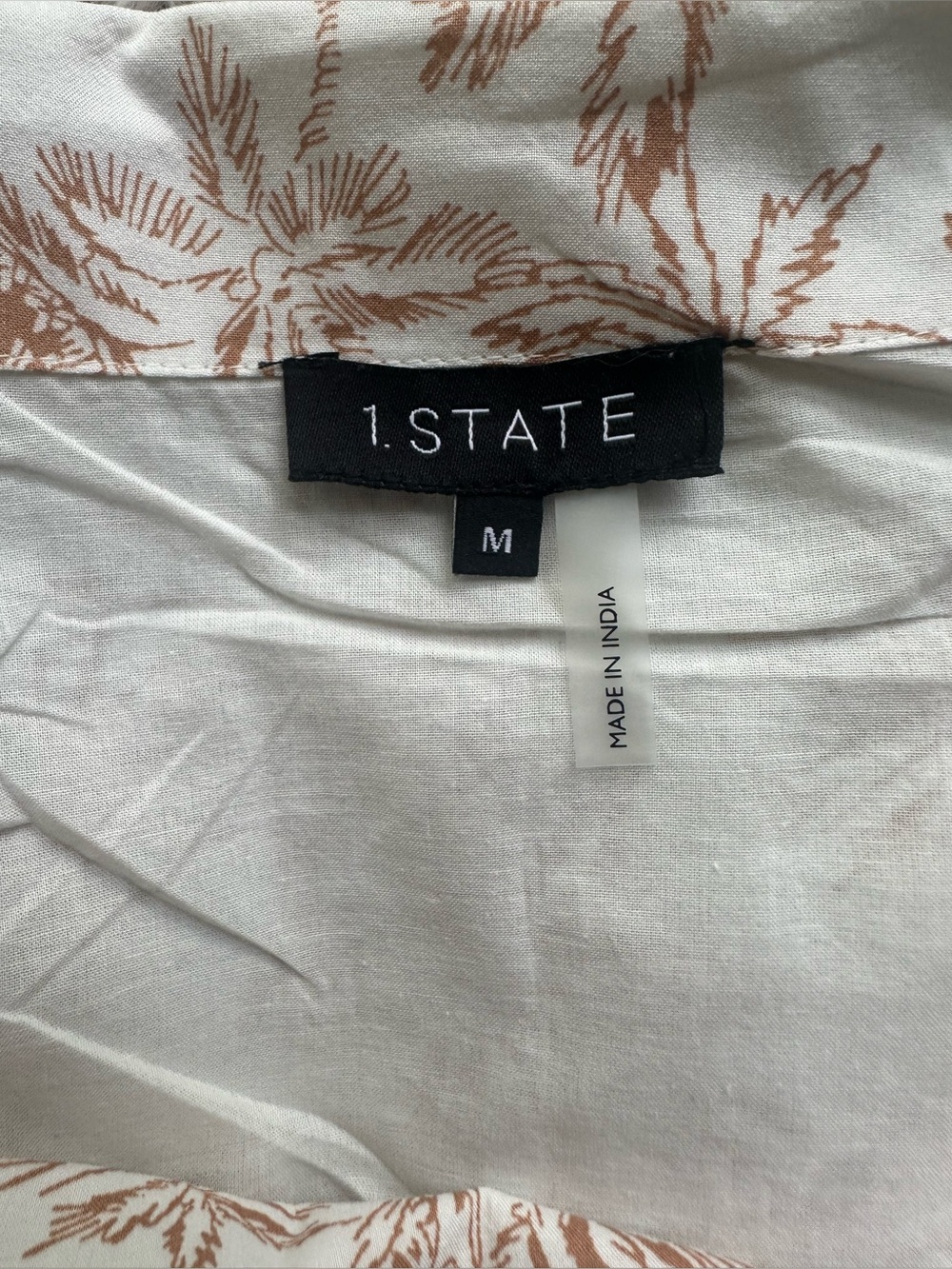 1.STATE Palm Print Tiered Ruffle Mini Skirt Medium Resort Vacation NWT - Picture 6 of 10